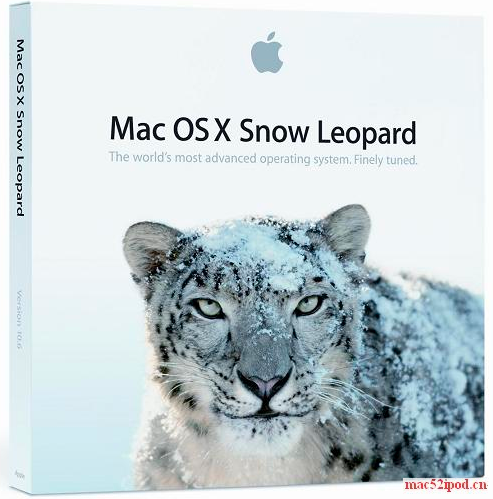 苹果电脑Mac OS X 10.6 Snow Leopard雪豹操作系统的包装盒照片