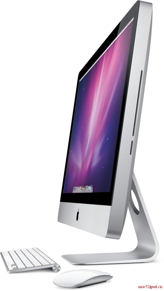 09款新一代苹果电脑iMac台式机侧视图