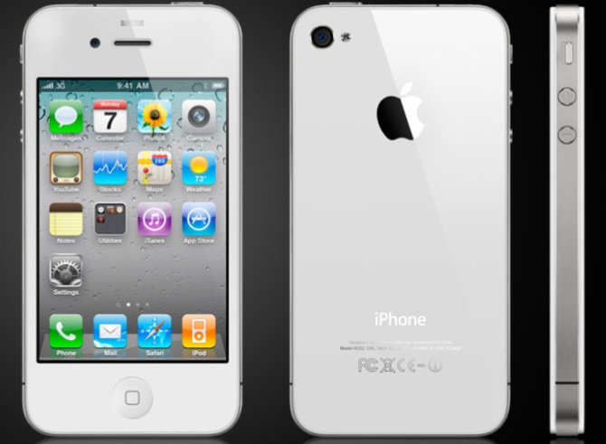 白色苹果iPhone 4手机