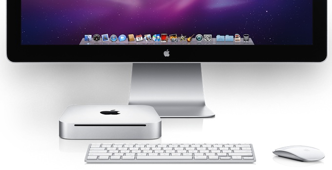 新一代苹果电脑Mac Mini外接苹果Cinema Display显示器