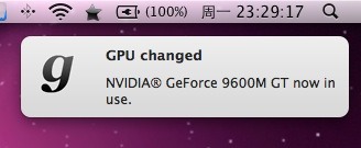gfxCardStatus切换苹果Macbook Pro笔记本电脑显卡GPU的界面