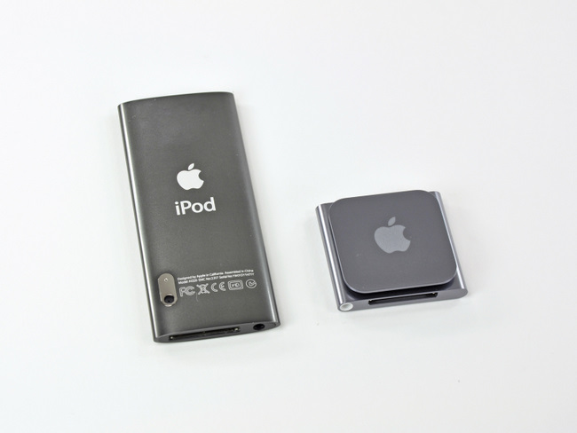 第五代和第六代苹果 iPod nano 对比