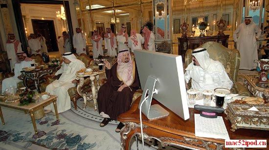 沙特国王阿布杜拉本阿齐兹的苹果电脑