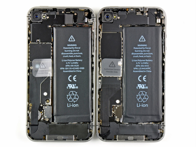 CDMA、GSM 版苹果 iPhone 4 手机内部对比