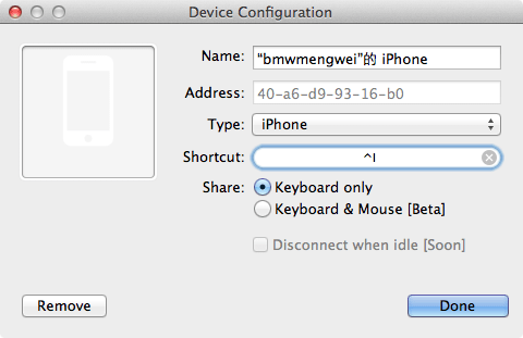 1Keyboard，用 Mac 电脑键盘在苹果 iOS 设备上打字