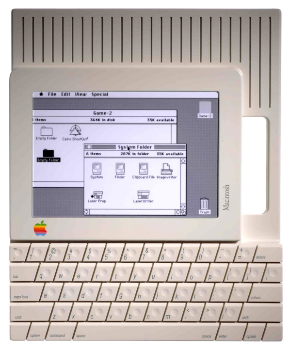 苹果公司 1984-1985 年设计的触摸屏笔记本电脑