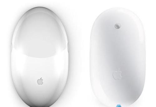 下一代苹果多点触摸版Mighty Mouse鼠标与现在的苹果Mighty Mouse鼠标对比图