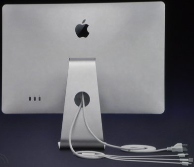 苹果新一代Apple Cinema Display显示器背部